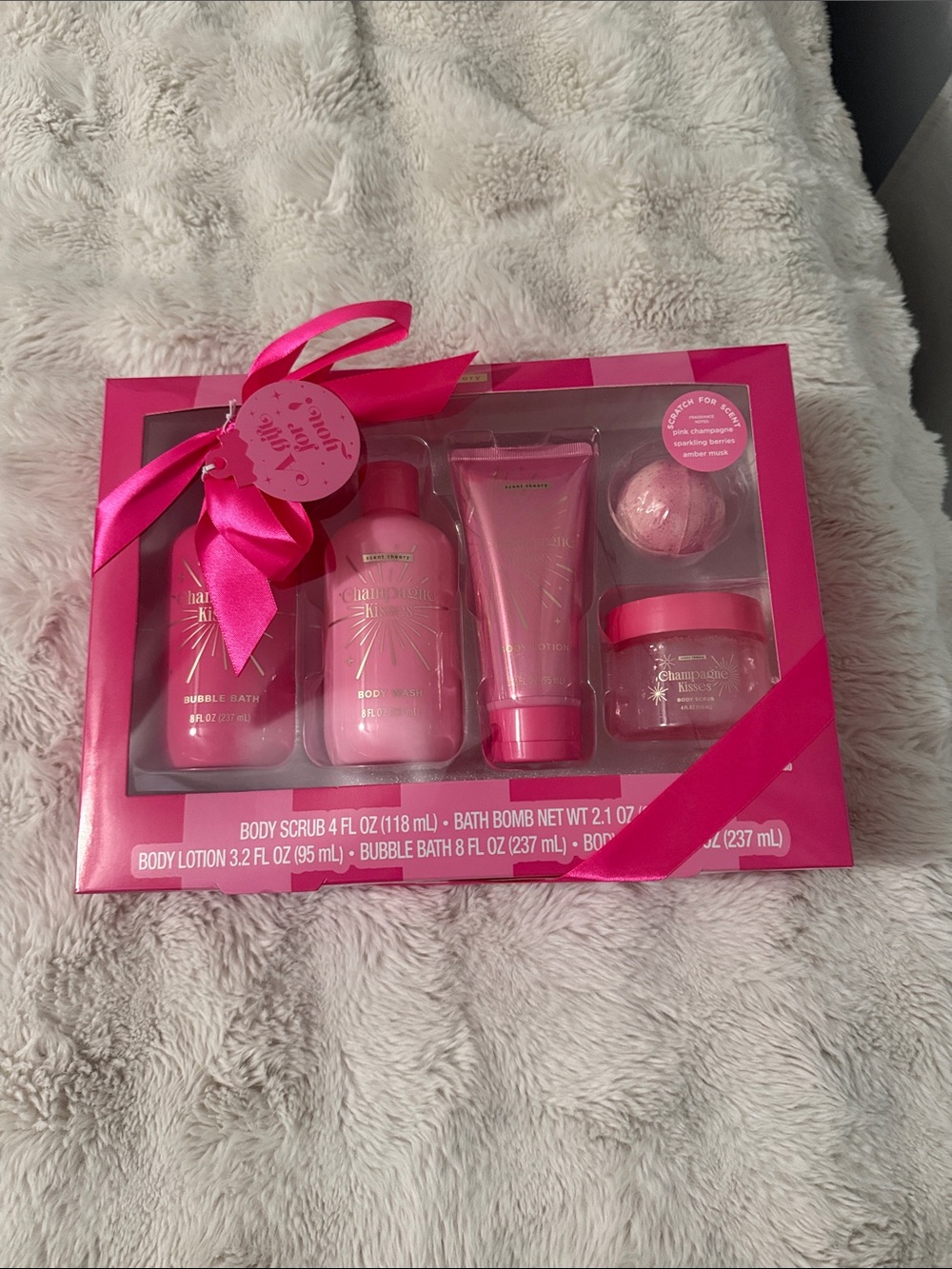 Pink Bath & Body Gift Set - Women's Skincare and Bath Essentials